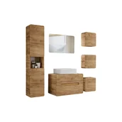 Meble łazienkowe - Zestaw Mebli do Łazienki Set 80-04 Aruba Craft Comad Dąb Craft Złoty - miniaturka - grafika 1