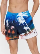 Kąpielówki męskie - Tommy Hilfiger Szorty kąpielowe Photoprint UM0UM03295 Kolorowy Regular Fit - miniaturka - grafika 1