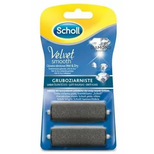 Scholl Wymienne gruboziarniste głowice obrotowe do elektrycznego pilnika - Velvet Smooth Wet&Dry Diamond Crystal - Pielęgnacja stóp - miniaturka - grafika 1