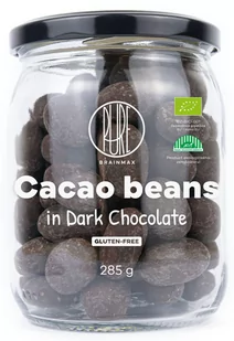 BrainMax Pure Cacao Beans in Dark Chocolate, BIO ziarna kakaowe w ciemnej czekoladzie, 285 g - Zdrowa żywność - miniaturka - grafika 1