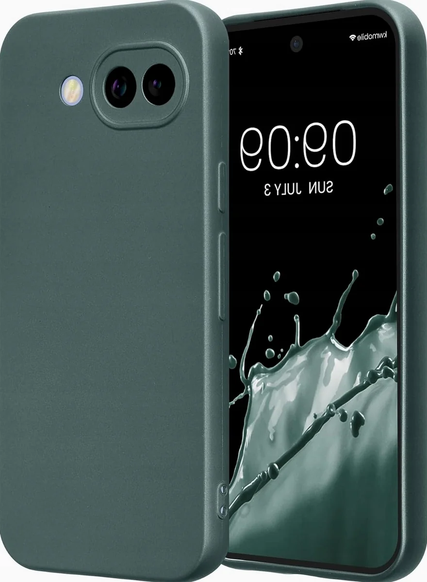 Etui silikonowe do telefonu elastyczne obudowa metaliczny petrol 20g