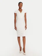 Sukienki - Rinascimento Sukienka koktajlowa CFC0125515003 Biały Slim Fit - miniaturka - grafika 1