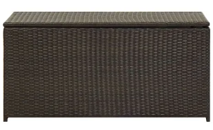 Skrzynia brązowa ogrodowa z rattanu N1-B93 - Skrzynie ogrodowe - miniaturka - grafika 1