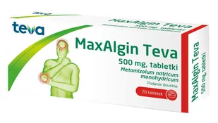Teva Maxalgin 0,5 g, 20 tabletek  3631023 - Leki przeciwbólowe - miniaturka - grafika 1