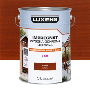 Impregnat do drewna Wysoka ochrona Mahoń mat 5 l Luxens - Farby i impregnaty do drewna - miniaturka - grafika 1