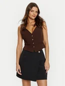 Kamizelki damskie - Guess Kamizelka W5RH85 WGX02 Brązowy Regular Fit - miniaturka - grafika 1