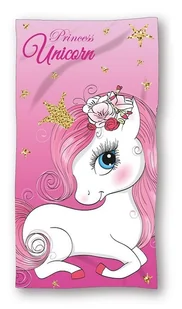Ręcznik plażowy dziecięcy bawełniany 70x140 Unicorn - Okrycia kąpielowe dla dzieci - miniaturka - grafika 1
