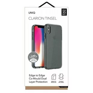 UNIQ etui Clarion Tinsel iPhone Xs Max czarny/vapour smoke - Etui i futerały do telefonów - miniaturka - grafika 2