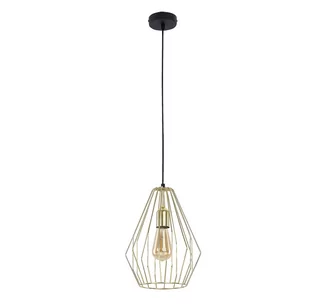 TK Lighting Brylant D25 lampa wisząca 1-punktowa złota 2788 - Lampy sufitowe - miniaturka - grafika 1