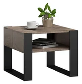 Ławy i stoliki kawowe - Kwadratowy stolik kawowy - dąb kolonialny+czarny W7-P19 - miniaturka - grafika 1