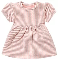 Sukienki - Noppies Baby Girls Dress Ness Short Sleeve Stripe Sukienka do gry dla dzieci, Rose Dawn - N026, 68 - miniaturka - grafika 1