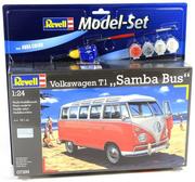 Kolekcjonerskie modele pojazdów - Revell samochody i pojady ciężarowe Volkswagen T1 Samba Bus (z farbami) 67399 - miniaturka - grafika 1