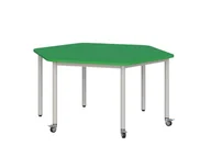 Meble do szkół i przedszkoli - Stolik mobilny szkolno-przedszkolny, blat sześciokątny (Nr 4, 5, 6) - miniaturka - grafika 1