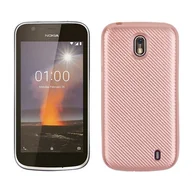 Etui i futerały do telefonów - NoName Etui Carbon Fiber Nokia 1 różowo-złoty /rose gold - miniaturka - grafika 1