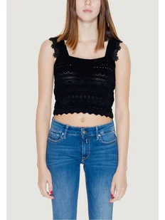 Morgan Top 241-MNOA Czarny Regular Fit - Koszulki i topy damskie - miniaturka - grafika 1