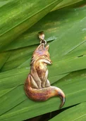 Broszki - Zawieszka z liskiem brązowym - biżuteria artystyczna - miniaturka - grafika 1