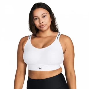 Biustonosz treningowy Under Armour UA Infinity Mid 2.0 Bra - biały - UNDER ARMOUR - Bielizna sportowa damska - miniaturka - grafika 1