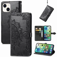 Etui i futerały do telefonów - König Design Etui kompatybilne z Apple iPhone 15 Etui na telefon komórkowy ze skóry syntetycznej - Etui na telefon komórkowy czarne - miniaturka - grafika 1