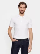Koszulki męskie - Calvin Klein Polo Smooth Cotton Slim Polo K10K111657 Biały Regular Fit - miniaturka - grafika 1