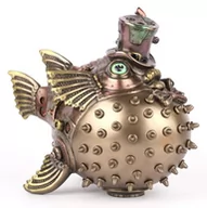 Figurki dekoracyjne - Figurka Ryba Rozdymka Tygrysia Steampunk Veronese - miniaturka - grafika 1