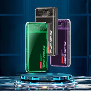WEKOME WP-351 Vanguard Series - Power bank 20000 mAh PD 20W + QC 22.5W (Fioletowy / Przezroczysty) - Powerbanki - miniaturka - grafika 10