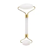 Pozostałe urządzenia kosmetyczne - Masażer Do Twarzy Z Jadeitu Roller Wałek Biały - miniaturka - grafika 1