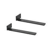 Zawiasy, okucia i inne akcesoria - Wytrzymały uchwyt ścienny w kształcie litery L do półek DIY, 25 cm, 2 szt. (czarny) - miniaturka - grafika 1