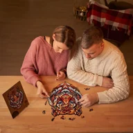 Puzzle - UNIDRAGON 181-częściowe, drewniane puzzle Lovely Tiger, M, 25x32 cm - miniaturka - grafika 1