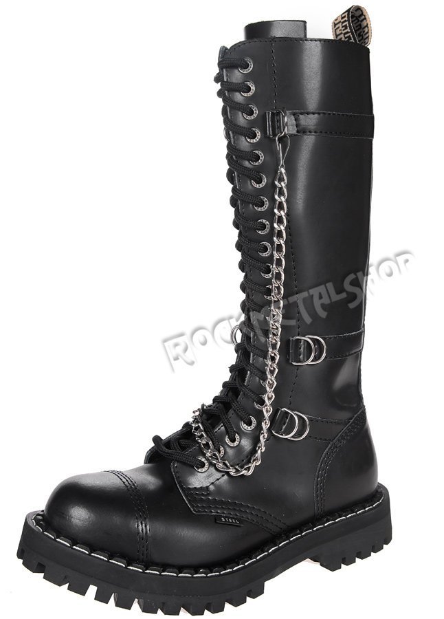 glany STEEL - BLACK (20 dziurek) z suwakiem + zaczepy + łańcuchy-47