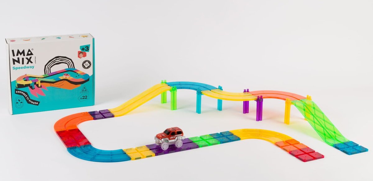 Imanix klocki magnetyczne SPEEDWAY 22 elem.