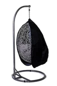 Pokrowce na meble ogrodowe - Pokrowiec na fotel wiszący DIVOLIO Bacoli, czarny - miniaturka - grafika 1