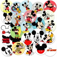 Szkolne artykuły papiernicze - NAKLEJKI NA ZESZYT NALEPKA Z POSTACIAMI KÓŁKO MYSZKA MIKI MICKEY WZORY 23EL - miniaturka - grafika 1
