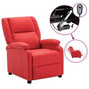 Fotele - vidaXL Lumarko Elektryczny fotel rozkładany, czerwony, sztuczna skóra 3073739 - miniaturka - grafika 1