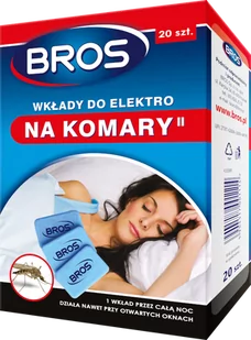 Bros Sp z o.o wkłady do elektro na komary 20szt 011 - Zwalczanie i odstraszanie szkodników - miniaturka - grafika 1