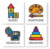 Etykiety do drukarek - kolorowe etykiety zabawki na Ikea Trofast 36szt - miniaturka - grafika 1