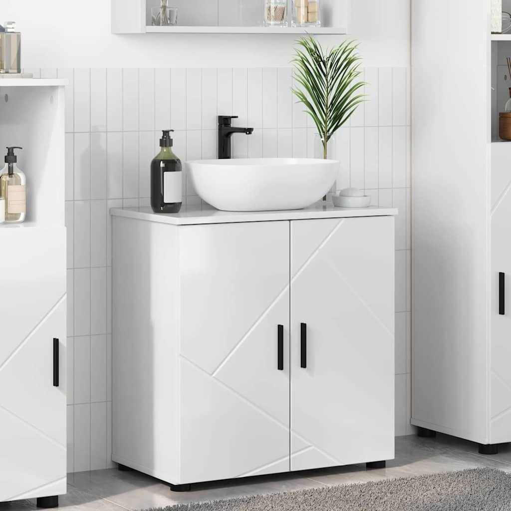 vidaXL vidaXL Szafka Łazienkowa Wysoki połysk biały 61 x 35 x 64 cm