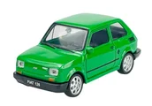 Samochody i pojazdy dla dzieci - WELLY FIAT 126P ZIELONY 1:43 SAMOCHÓD NOWY METALOWY MODEL - miniaturka - grafika 1