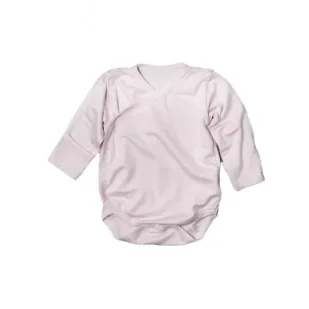 Nanaf Organic Bamboo, Body kimono z długim rękawem, różowe, rozmiar 56 - Body dla niemowląt - miniaturka - grafika 1