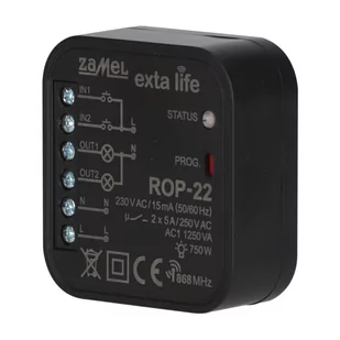 Zamel Radiowy odbiornik dopuszkowy 2-kanałowy dwukierunkowy ROP-22 EXL10000002 EXL10000002 - Gniazdka elektryczne - miniaturka - grafika 1