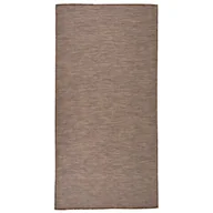 Dywany zewnętrzne - vidaXL Dywan zewnętrzny o płaskim splocie, 100x200 cm, brązowy - miniaturka - grafika 1