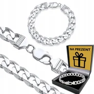 Bransolety męskie - BRANSOLETKA GRUBA Srebrna Męska SREBRO pr 925 Bransoleta 12mm/21cm Pancerka - miniaturka - grafika 1