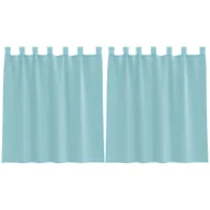 Zasłony - vidaXL Zasłony woalowe z kieszeniami na drążek 2 szt. Turkusowe - miniaturka - grafika 1