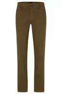 Spodnie męskie - BOSS Spodnie męskie, płaskie, ciemnozielone, 3536 - miniaturka - grafika 1