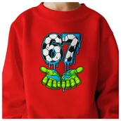 Bluzy dla dziewczynek - BLUZA DZIECIĘCA 67 SIX SEVEN PIŁKA VIRAL DLA CHŁOPCA DZIEWCZYNKI 134-140 - miniaturka - grafika 1