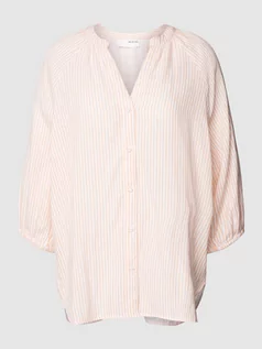 Bluzki damskie - Bluzka z bawełny ze wzorem w paski model ‘ALBERTA’ - grafika 1