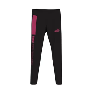 Damskie legginsy Around the Block PUMA Black Garnet Rose Pink - Spodnie sportowe damskie - miniaturka - grafika 1