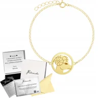 Bransoletki - Złota Bransoletka Zodiak Baran Łańcuszek Srebro 925 Prezent Grawer Gratis - miniaturka - grafika 1