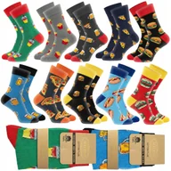 Skarpetki męskie - 10 PAR SKARPETY MĘSKIE KOLOROWE SKARPETKI BAWEŁNIANE DŁUGIE ŚMIESZNE 44-46 - miniaturka - grafika 1