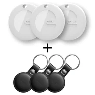 Lokalizatory GPS - Lokalizator Bluetooth GPS Mili MiTag Lokalizator 3-ój pak iOS Pies Auto Kot Klucze Czarny - miniaturka - grafika 1