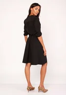 Sukienki - Sukienka o rozkloszowanym dole, suk156 czarny - miniaturka - grafika 1